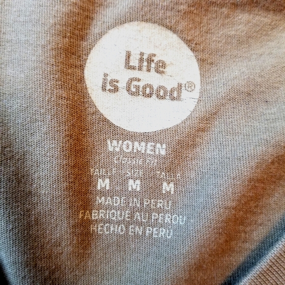 Life Is Good LEAN ON ME Heart Shirt Medium - Picture 5 of 6